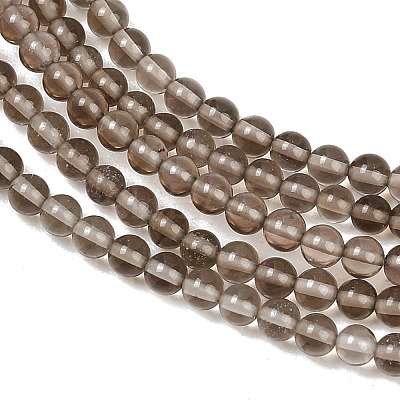 Natural Smoky Quartz Beads Strands G-N0195-02-3mm-01-1
