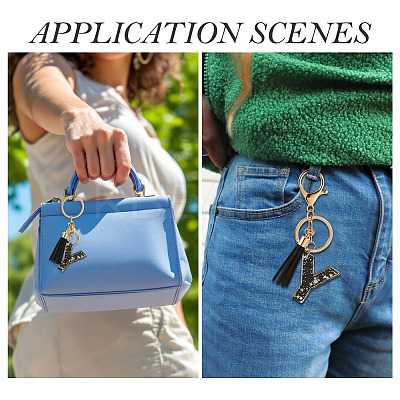 1Pc Resin Letter Keychains KEYC-TADJ0001-09Y-1