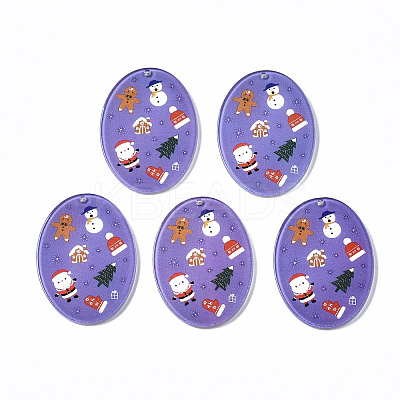 Transparent Printed Acrylic Pendants KY-S163-330-1