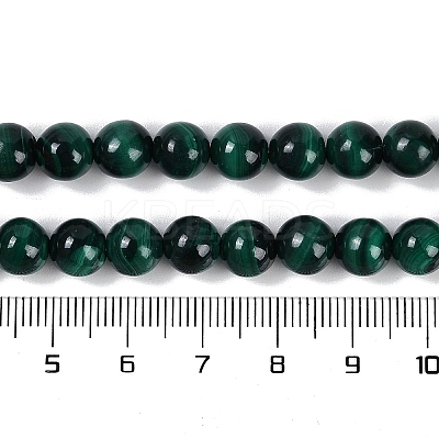 Natural Malachite Beads Strands G-F461-05-8mm-1
