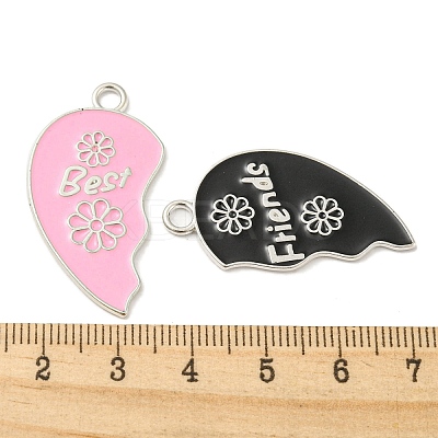 Alloy Enamel Split Pendants FIND-Z026-03F-1