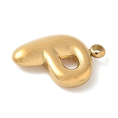 304 Stainless Steel Initial Pendants STAS-S186-12P-G-1