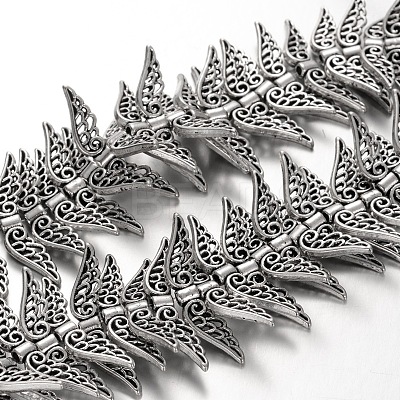 Wing Tibetan Style Alloy Bead Strands TIBEB-O007-38-RS-1