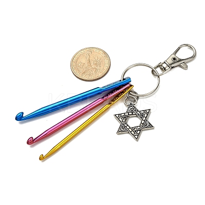 Aluminum Crochet Hooks & Alloy Pendant Decorations KEYC-JKC01417-02-1