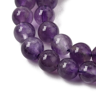 Natural Amethyst Beads Strands G-S333-6mm-020-1