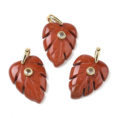 Natural Red Jasper Pendants GG-CBA105B-01G-G-1