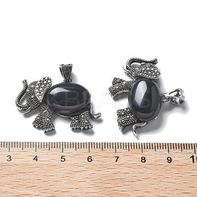 Natural Obsidian Pendant G-H083-02AS-02-1