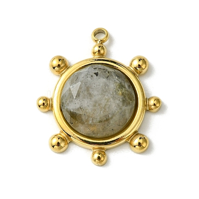 Faceted Natural Labradorite Pendants FIND-Z028-39E-1