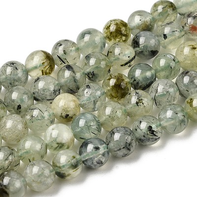 Natural Prehnite Beads Strands LS-G-G457-8mm-03-1