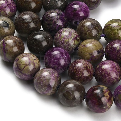 Natural Atlantisite Stichtite Beads Strands G-Z110-C06-10mm-1