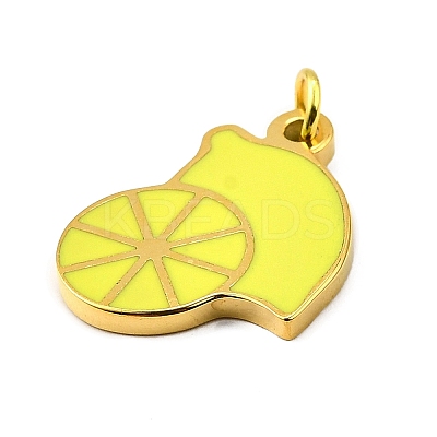 304 Stainless Steel Enamel Charms STAS-M121-11A-G-1