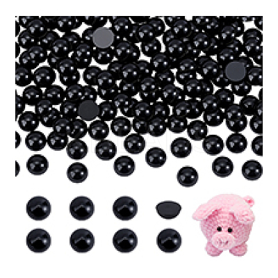 Acrylic Half Round Beads OACR-PH0004-63C-1
