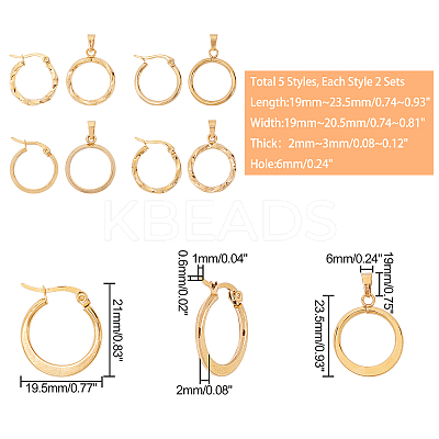 304 Stainless Steel Jewelry Sets SJEW-UN0001-06G-1