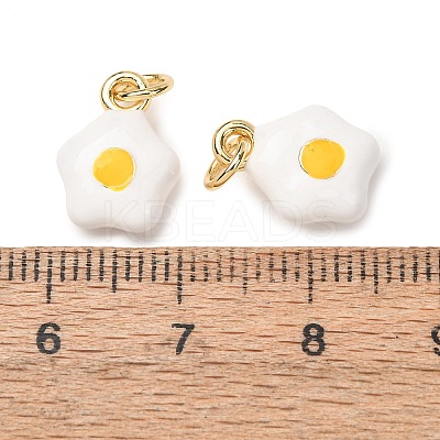 Brass Enamel Pendants KK-CJC21A4-01G-07-RS-1