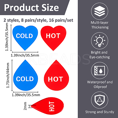 16 Pairs 2 Style Acrylic Public Signs DIY-FH0008-28B-1
