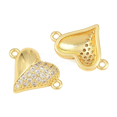 Brass Micro Pave Clear Cubic Zirconia Connestor Charms CU-CBAB3AD-02G-03-1