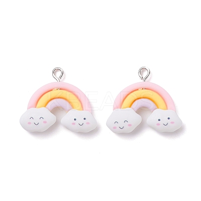 Opaque Resin Pendants RESI-F030-09-1