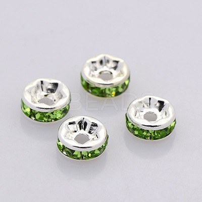 Brass Grade A Rhinestone Spacer Beads RB-A014-Z7mm-07S-1