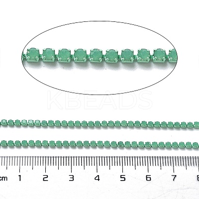 Iron Rhinestone Glass Cup Chain CH-U001-01I-1