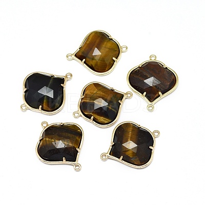 Natural Tiger Eye Links connectors G-L514-018H-1