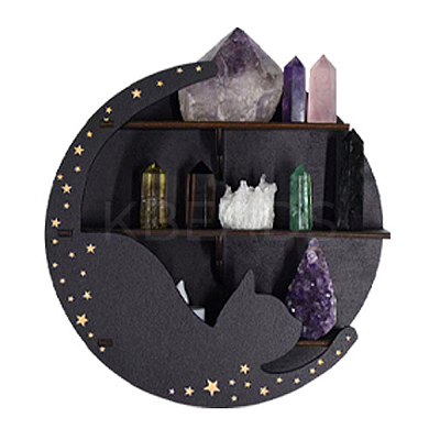 Moon Shape Floating Shelf DIY Silhouette Silicone Molds Kit DIY-G093-02D-1