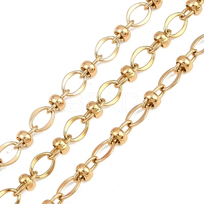 304 Stainless Steel Oval Link Chains CHS-P028-09G-1
