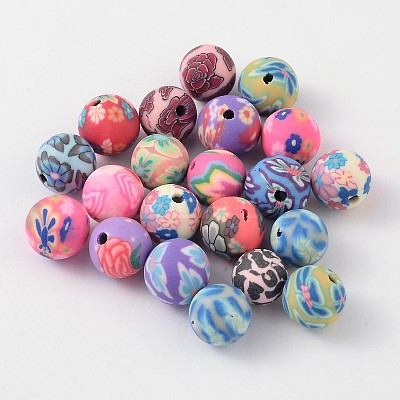8mm Handmade Polymer Clay Beads FM198Y-1