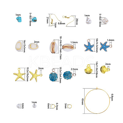 154Pieces DIY Ocean Style Earring Making Kits DIY-CJ0001-62-1