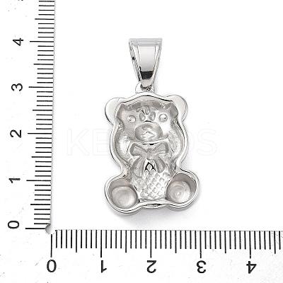 316 Surgical Stainless Steel Enamel Pendants STAS-P412-05P-1