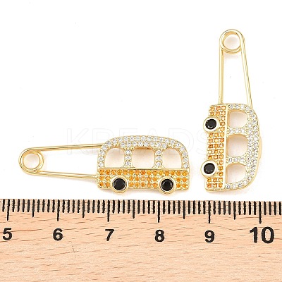 Brass Micro Pave Cubic Zirconia Pendants KK-C162-055G-01-1