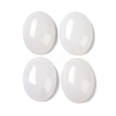 Natural White Jade Cabochons G-B080-01A-27-1