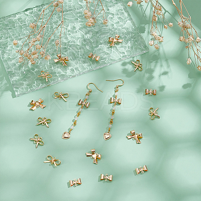 30Pcs 5 Styles Brass Connector Charms KK-WR0001-43-1