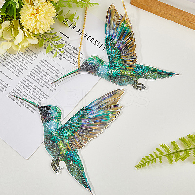 Acrylic Bird Hanging Suncatchers HJEW-WH20021-02D-1