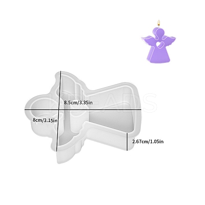 3D Heart Angel Scented Candle Silicone Statue Molds LS-PW-WG46696-01-1