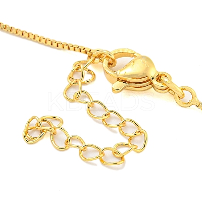 Brass Micro Pave Clear Cubic Zirconia Pendant Necklaces NJEW-M220-01A-G-1