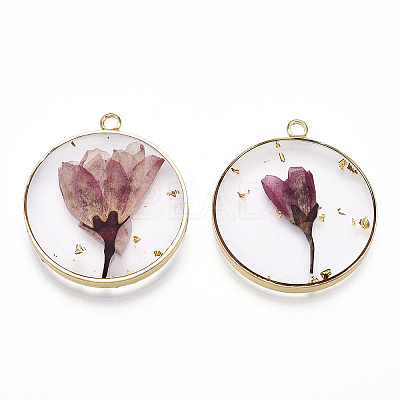 Transparent Clear Epoxy Resin Pendants RESI-L036-12G-03-1