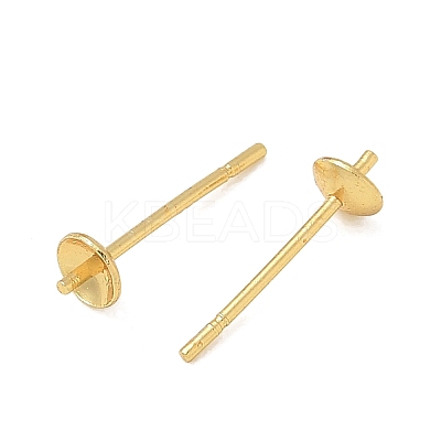 Brass Stud Earring Findings KK-A300-29A-G-1