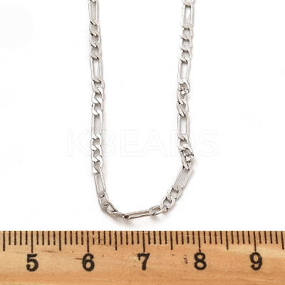 Brass Figaro Chains Necklaces for Women NJEW-D302-29P-1