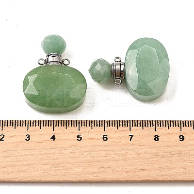 Natural Mixed Stone Perfume Bottle Pendants G-L623-07P-1