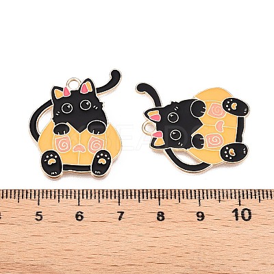 Halloween Theme Alloy Enamel Pendants PALLOY-N176-33-RS-1