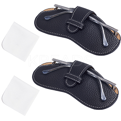 PU Leather Glasses Case AJEW-CN0002-44D-1