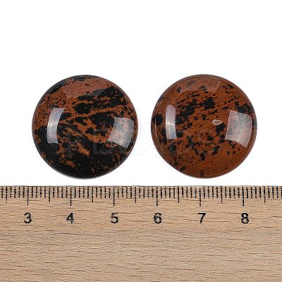 Natural Mahogany Obsidian Cabochons G-H1596-FR-25mm-22-1