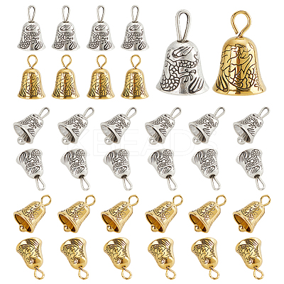 40Pcs 2 Colors Alloy Bell Charms FIND-GA0005-71-1