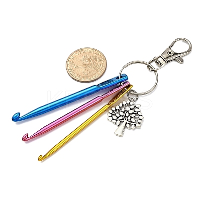 Aluminum Crochet Hooks & Alloy Pendant Decorations KEYC-JKC01417-03-1