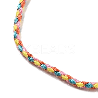 2MM Braided Round Polycotton Cord Necklace Making with Alloy Lobster Claws Clasps and Iron End Chains NJEW-Q031-01A-1