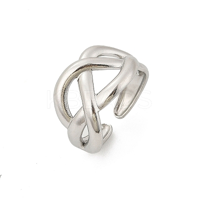 304 Stainless Steel Cuff Rings for Women LS-RJEW-G338-25P-1