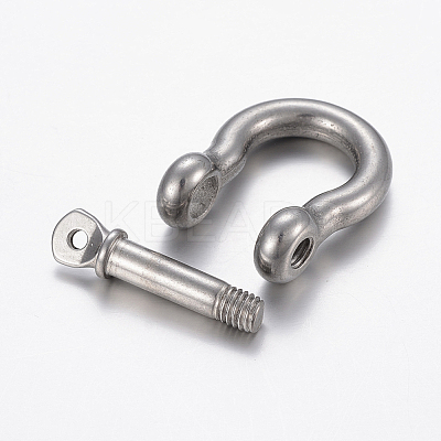 Tarnish Resistant 304 Stainless Steel D-Ring Anchor Shackle Clasps STAS-P198-11A-1