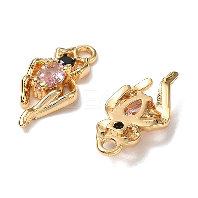 Brass Micro Pave Cubic Zirconia Pendants KK-A259-34G-1