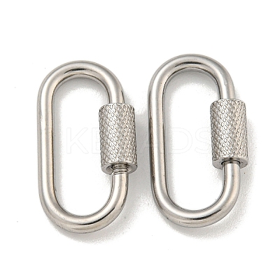 Non-Tarnish 304 Stainless Steel Screw Carabiner Lock Charms STAS-C092-04D-P-1