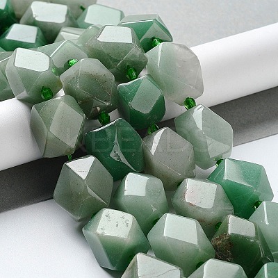 Natural Green Aventurine Beads Strands G-C182-28-02-1